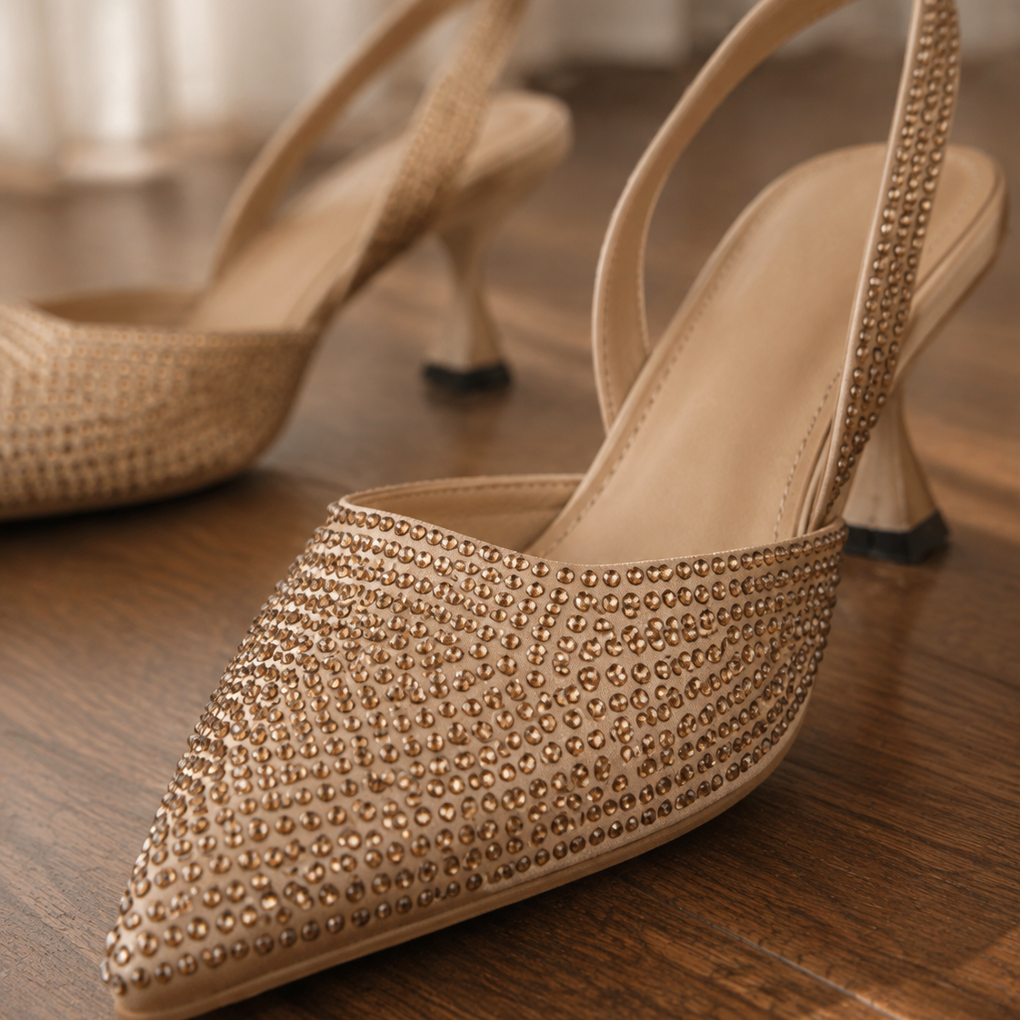 Rhinestone Slingback Heel