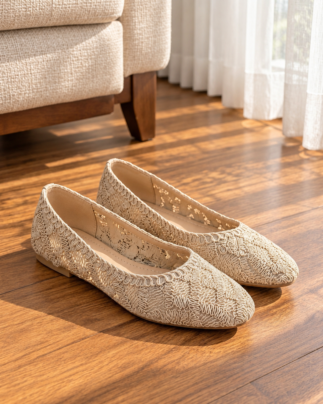 Mia Woven Ballet Pumps