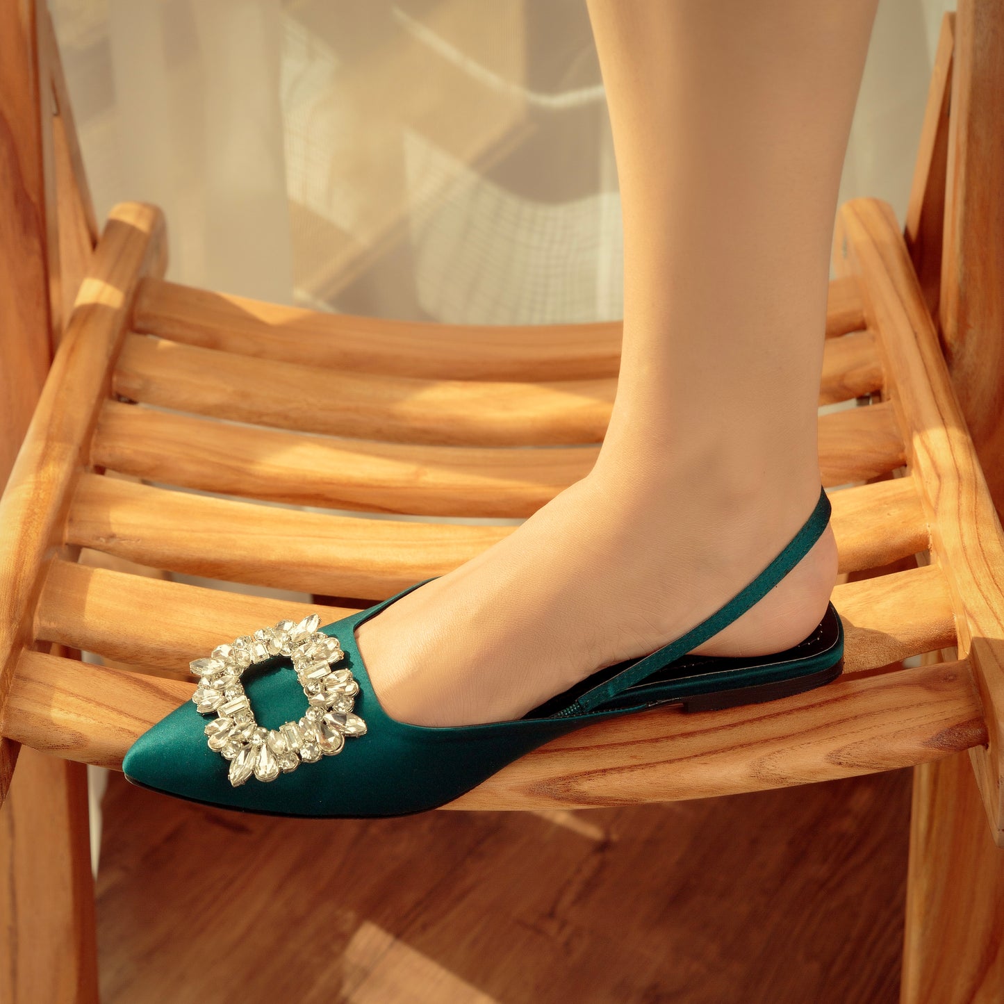 Gemstone Slingback Flats