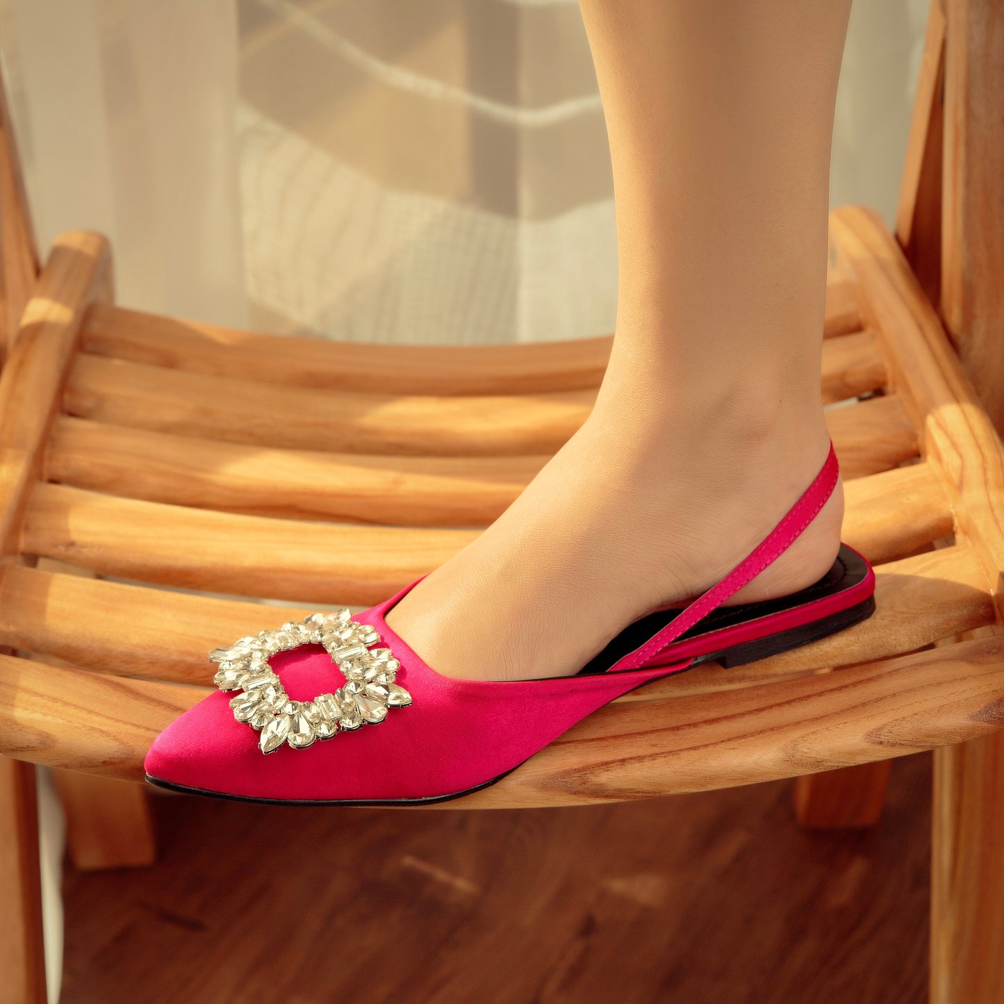 Gemstone Slingback Flats