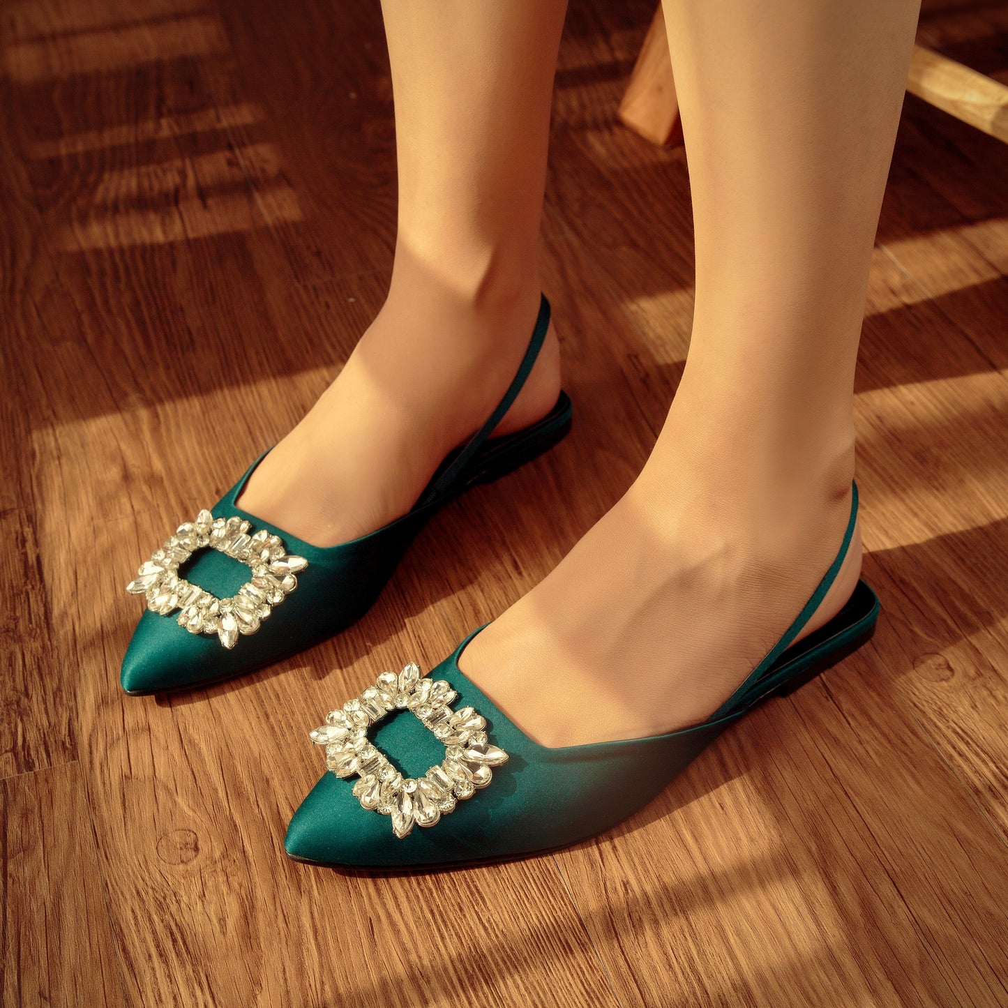 Gemstone Slingback Flats