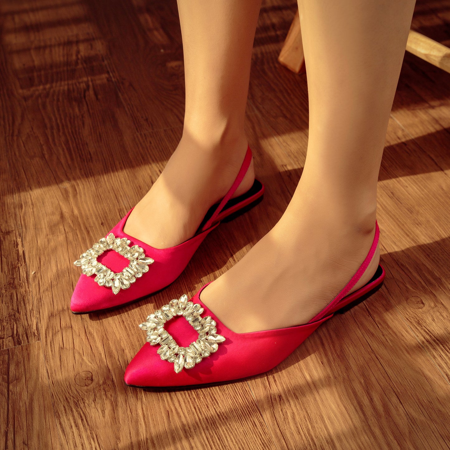 Gemstone Slingback Flats