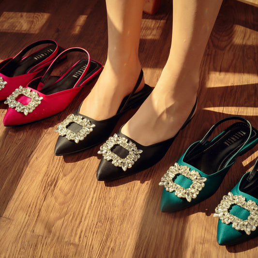 Gemstone Slingback Flats