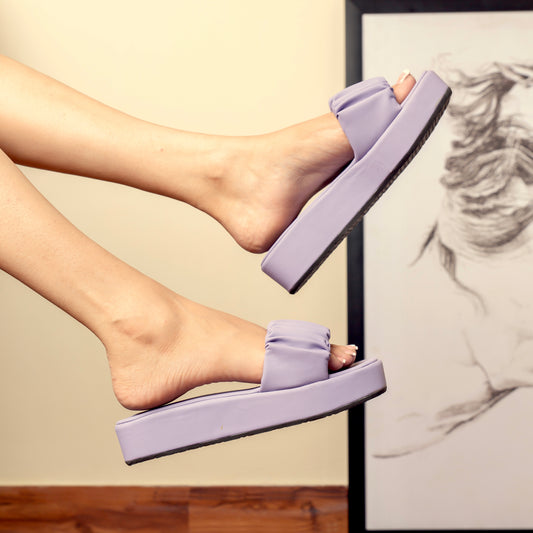Nemo Ruched Wedge Slide