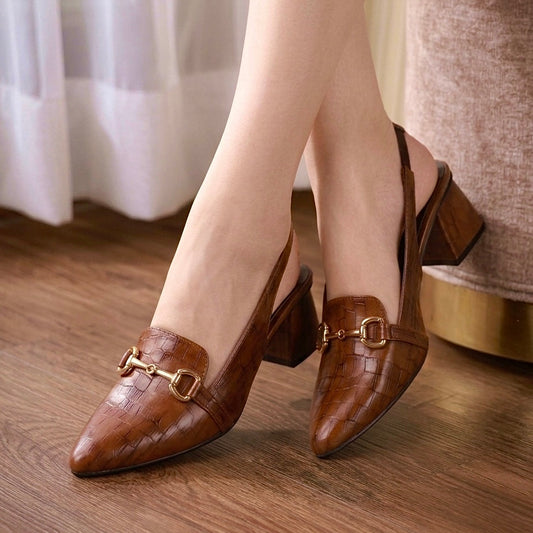 Elizah Croc Slingback Heel