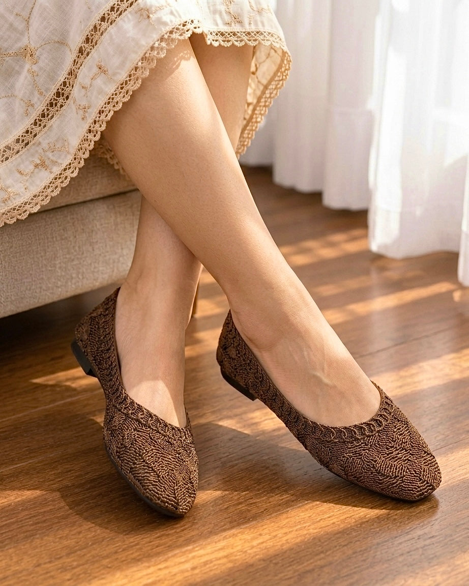 Mia Woven Ballet Pumps