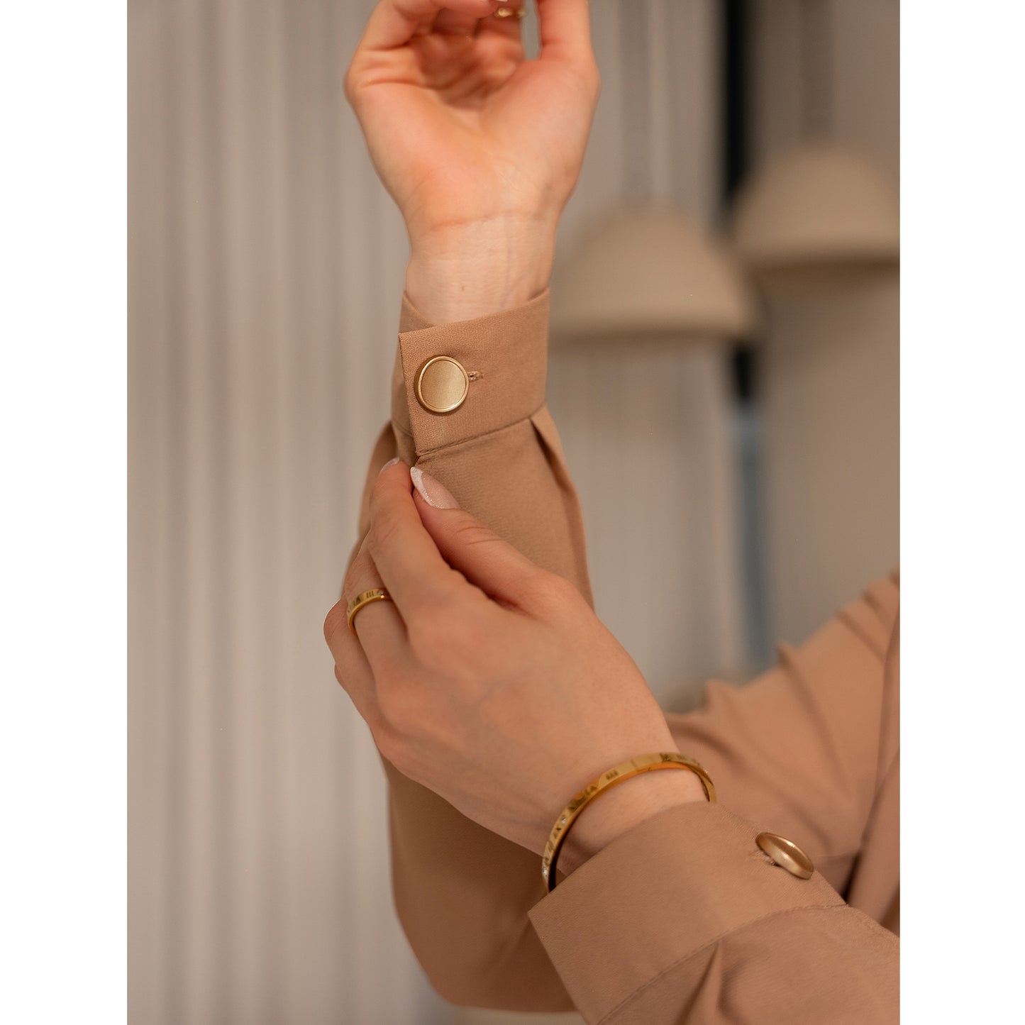 Nude Open Front Co-Ord Set