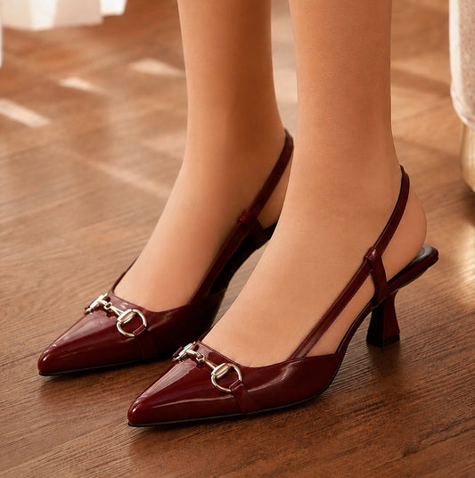 Emily Horsebit Slingback Heel