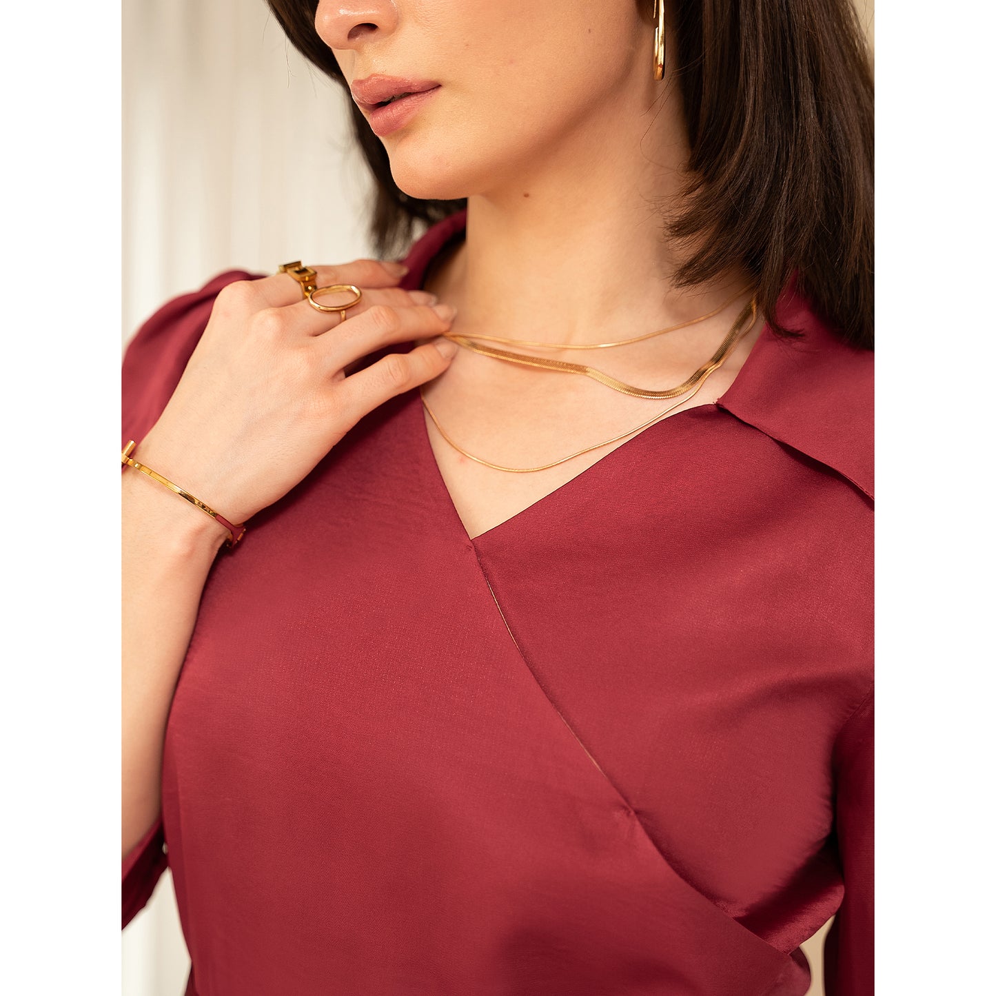 Maroon Crossbow Dress