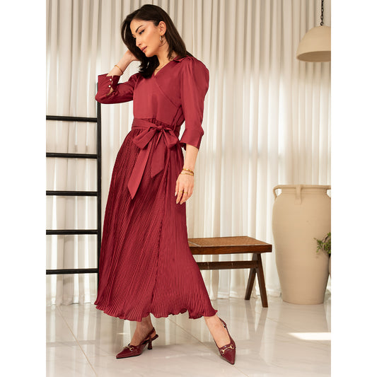 Maroon Crossbow Dress